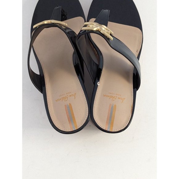 Sam Edelman Yardlie Black Patent Leather Wedge Platform Sandals Size 8 - Picture 9 of 13